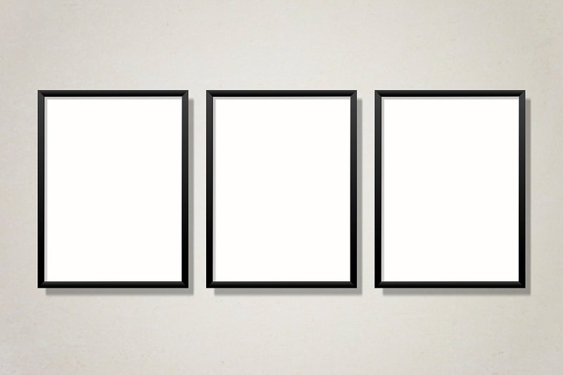 A4 blank white frame on wall Royalty Free Vector Image
