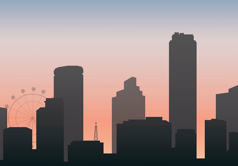 Houston city skyline silhouette background Vector Image