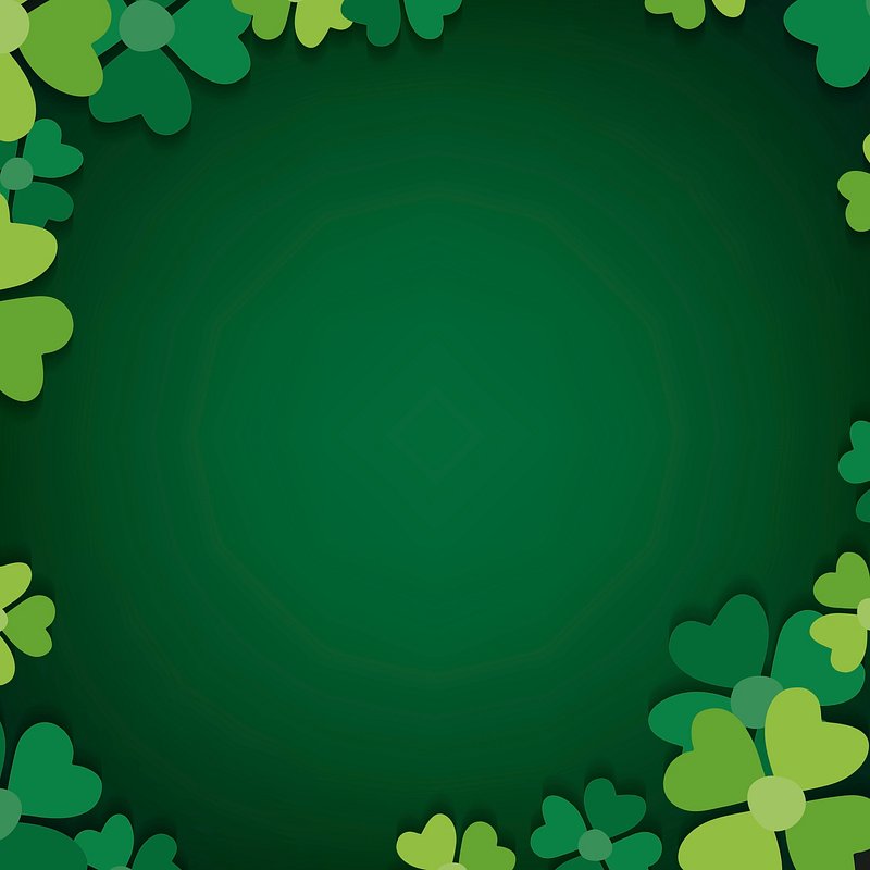 Free Vector  St patricks day background with clover and gold circles