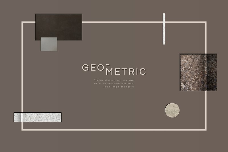Geometric shape patterned on brown | Premium Vector - rawpixel