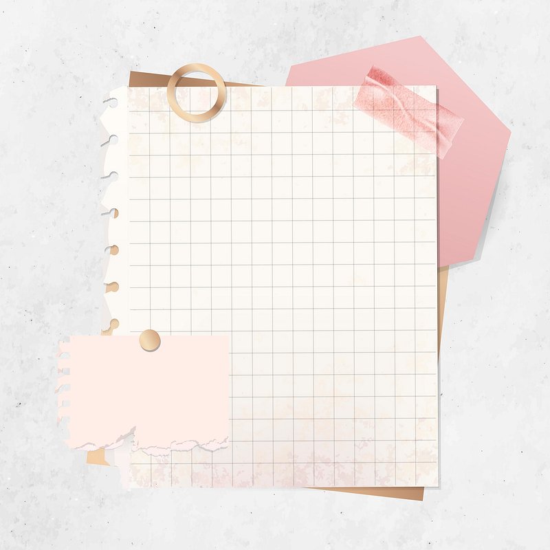 Feminine grid note paper vector | Premium Vector - rawpixel