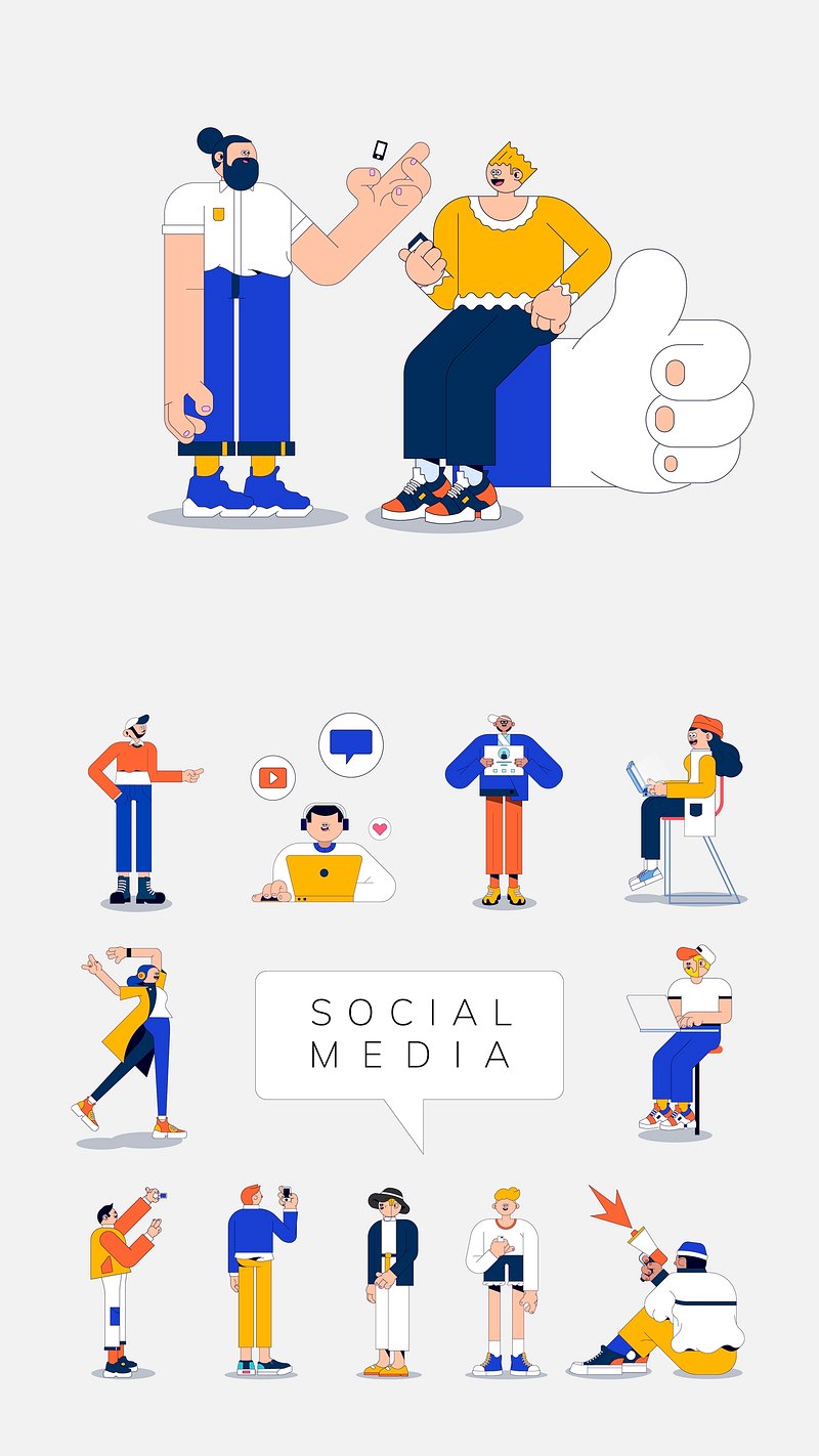Illustration of diverse people on social | Premium Vector - rawpixel