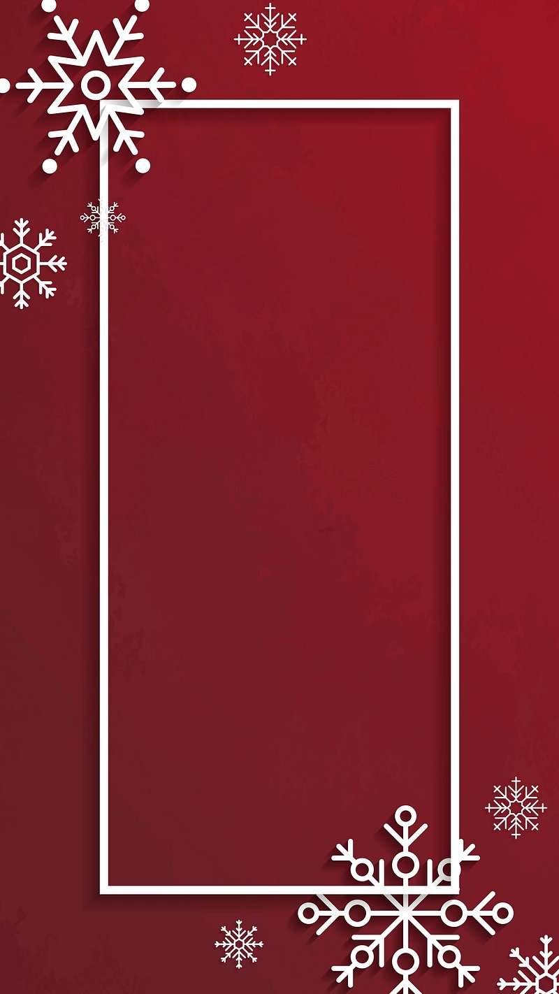 Red rectangle Christmas frame mobile | Premium Vector - rawpixel