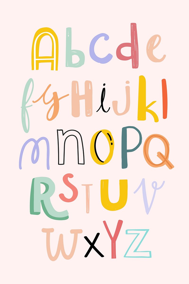 Alphabets doodle typography vector set | Premium Vector - rawpixel