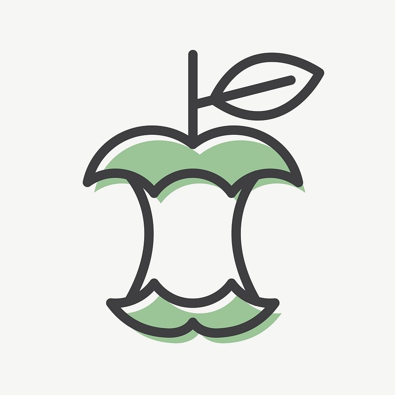 Premium PSD  Rotten green apple