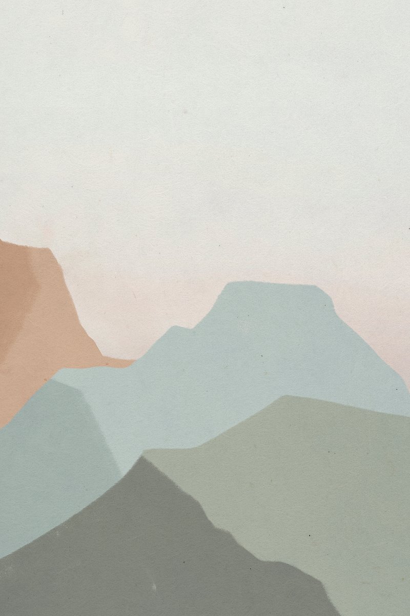 Premium Vector  Blue mountains and sun minimalist wallpaper for computer