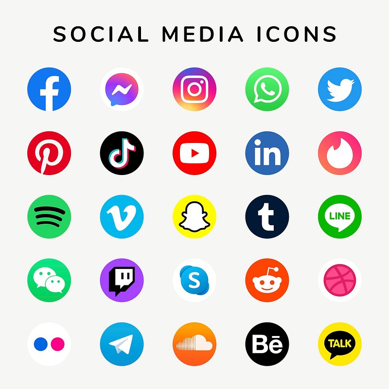 vector social media icons circle