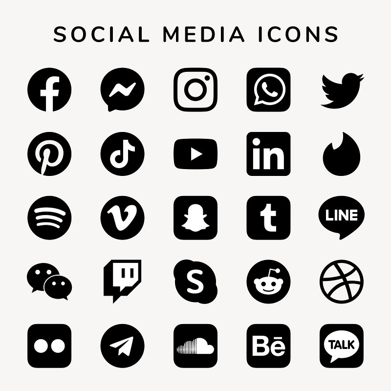 ewni23 EditoralWebNewIcon ewni - social media logotype: facebook, instagram,  twitter, youtube. - social media icons. - 4 elements, web graphics for  editoral - g9052 / GERMANY - FEB 14, 2020 Stock Illustration | Adobe Stock