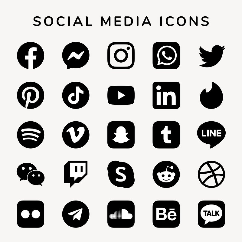 Premium Vector  Facebook, instagram and tiktok icon