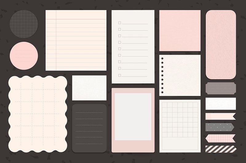 Cute Sticky Notes PNG, Vector, PSD, and Clipart With Transparent