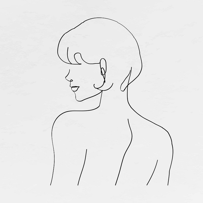 WOMAN BODY LINE ART BLACK Drawing female silhouette Minimalism Digital Art  by Lineartdesign - Pixels