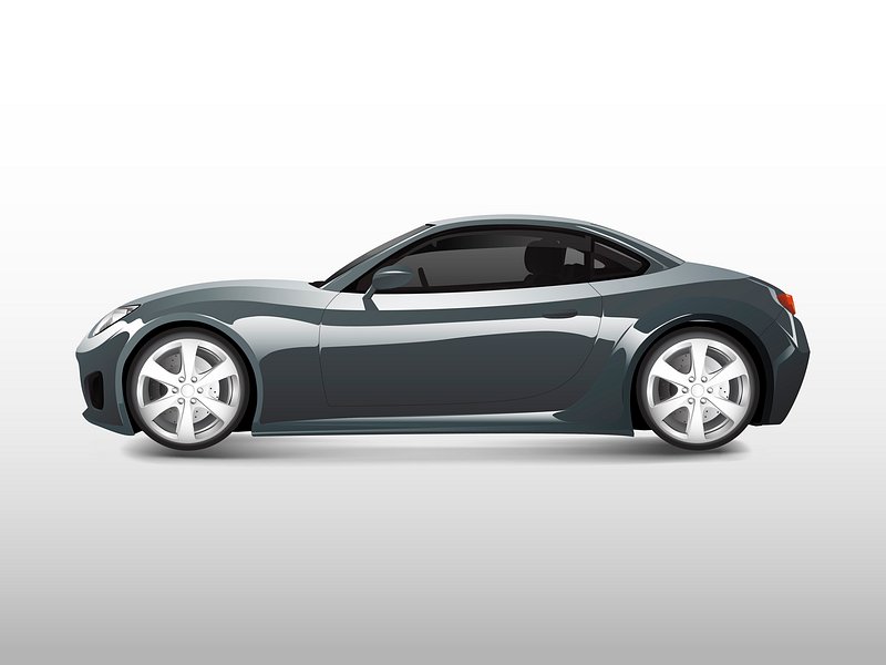 Gray sports car isolated on white | Premium Vector - rawpixel