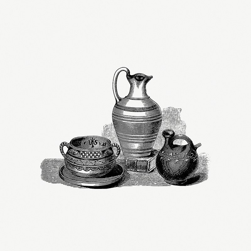 Vector Drawing Of The Clay Pottery Collection. Royalty Free SVG, Cliparts,  Vectors, and Stock Illustration. Image 80178867.