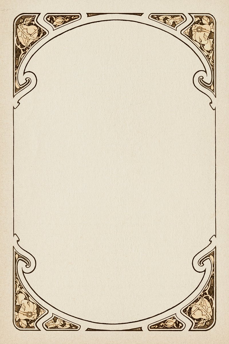 Art nouveau gold frame psd, Premium PSD rawpixel