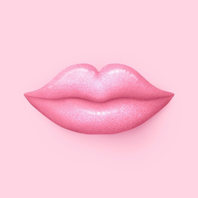 Pink lips clipart, 3d graphic | Free Photo - rawpixel