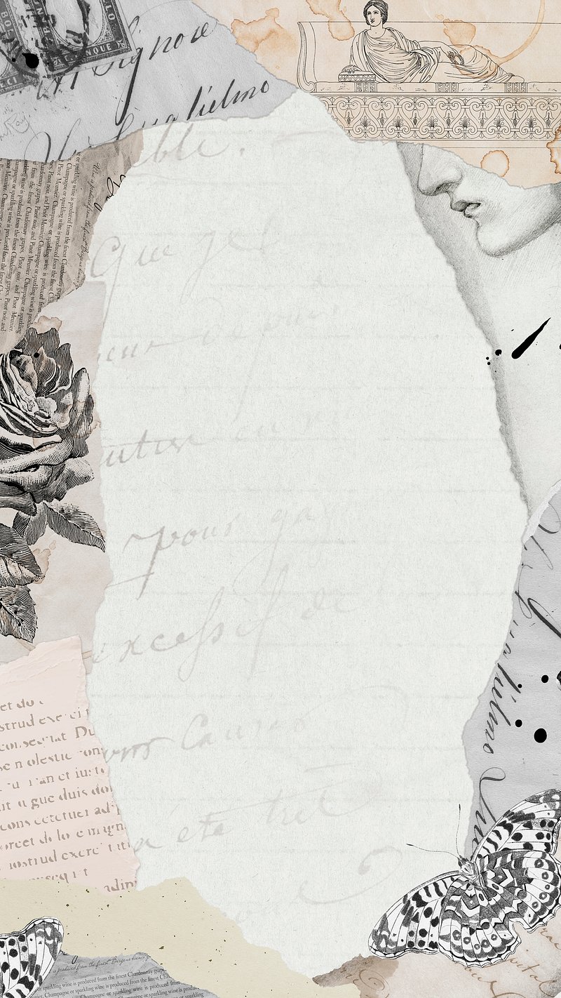 Download premium image of Aesthetic note iPhone wallpaper, vintage blank  scrapbook journal n…