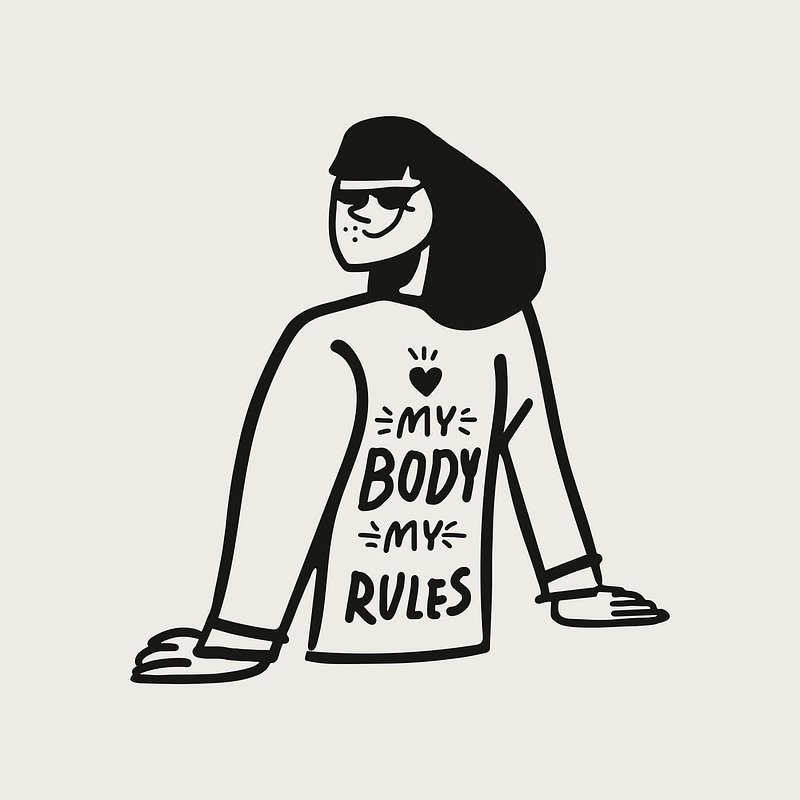 Woman character illustration, my body | Free Photo Illustration - rawpixel