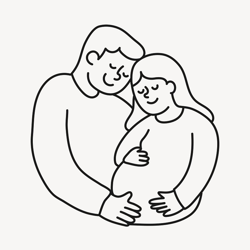 Pregnant Cute Couple People Vector Illustration. Cartoon Different Race And  Culture Happy Married Female Male Characters Standing Together, Waiting For  Child, Love And Healthy Pregnancy Background Royalty Free SVG, Cliparts,  Vectors, and