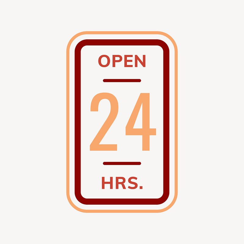 open-24-hrs-logo-editable-free-psd-template-rawpixel