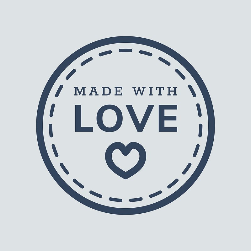 Made with love logo template, | Free PSD Template - rawpixel