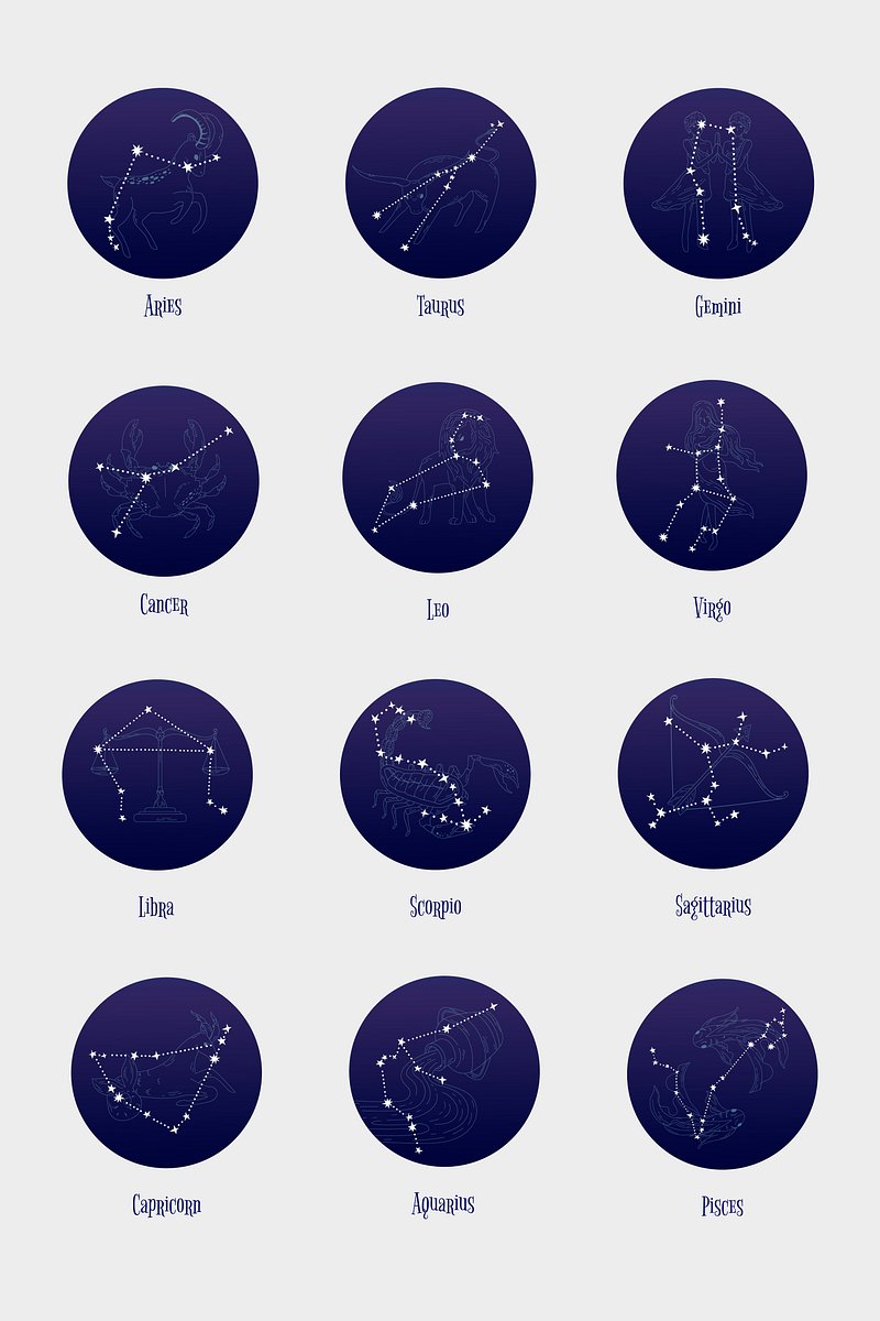 Astrological star signs vector set | Premium Vector - rawpixel