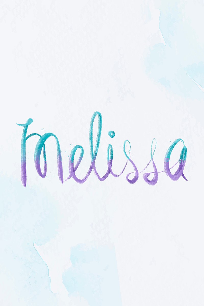 Melissa female name vector calligraphy | Free Vector - rawpixel