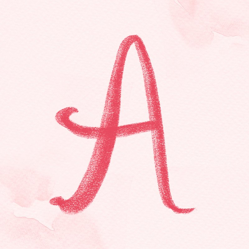 Calligraphy red letter a typography | Free Photo - rawpixel