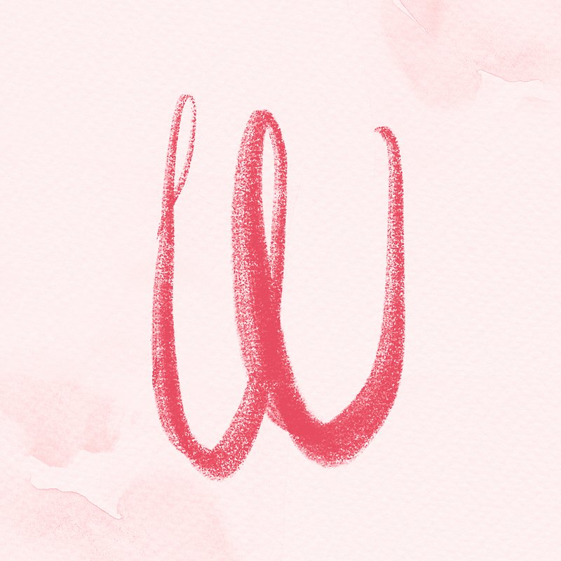 Letter w cursive hand drawn | Free Photo - rawpixel