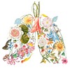 Clean air quality lung shaped element transparent png