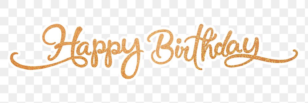 Png Happy Birthday Gold Glittery Free Png Rawpixel