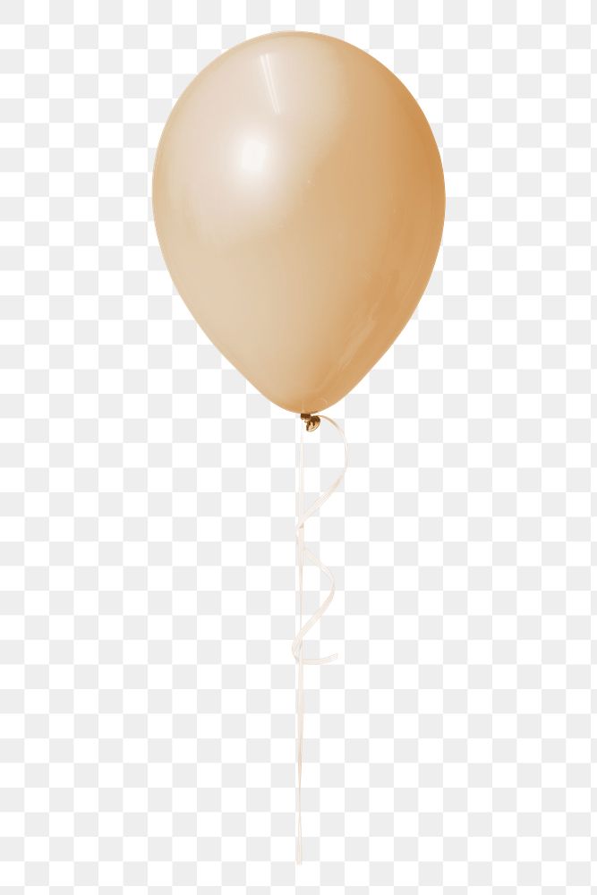 Beige balloon png sticker, transparent | Free PNG - rawpixel