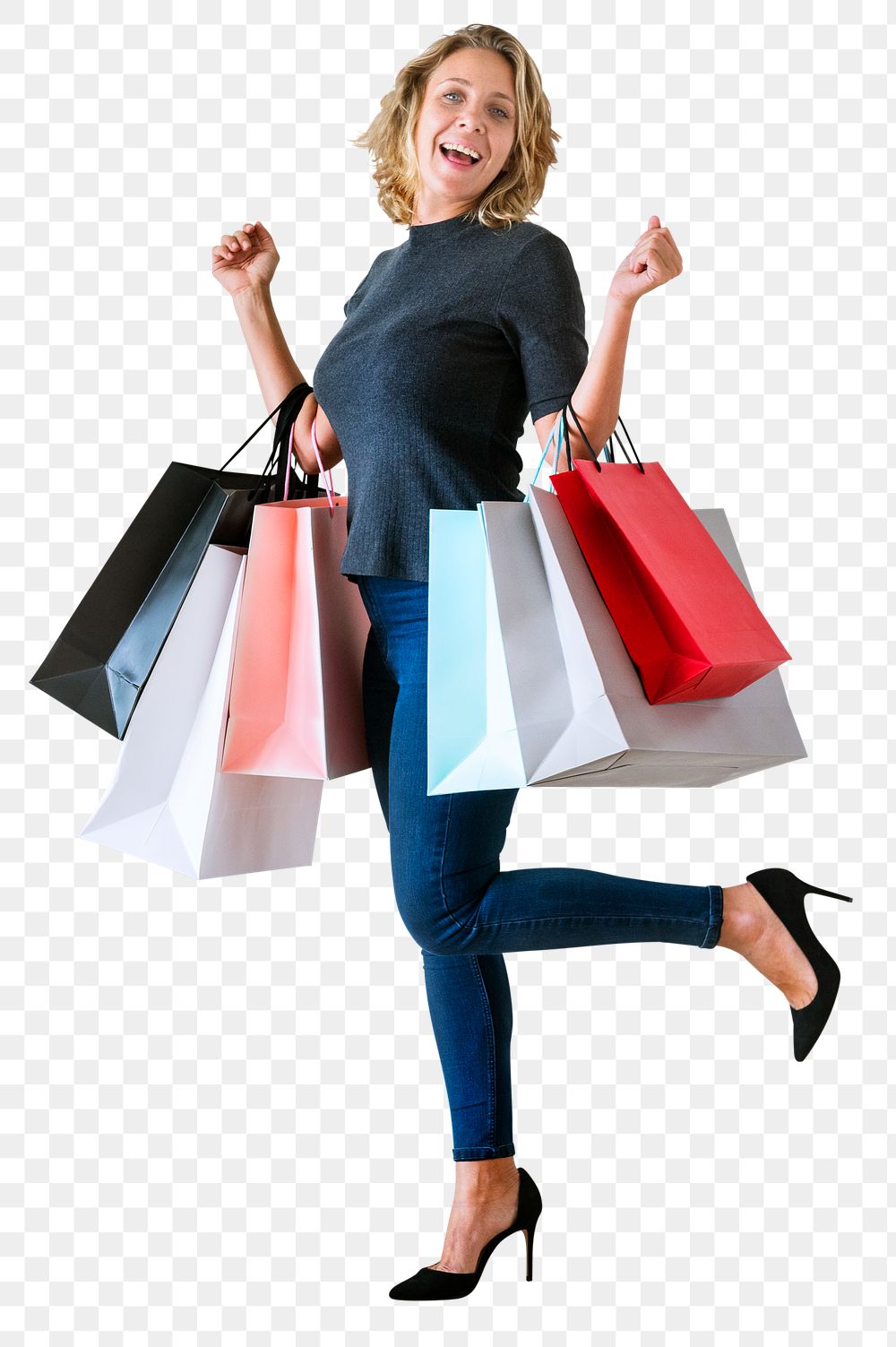 Png woman carrying shopping bags | Free PNG - rawpixel