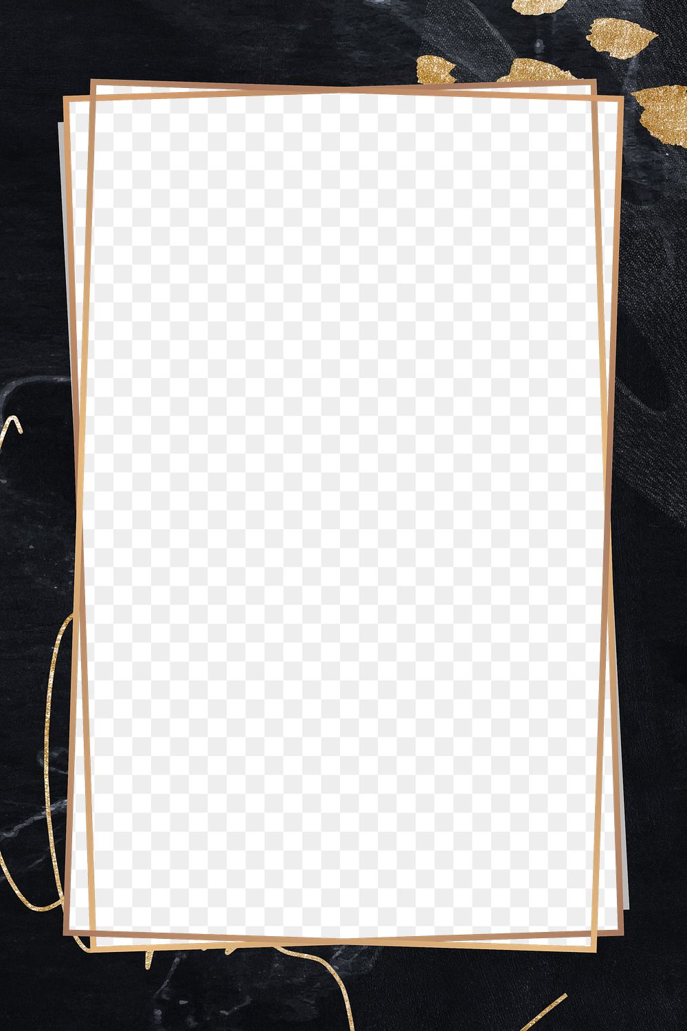 Png elegant rectangular frame black, | Premium PNG - rawpixel