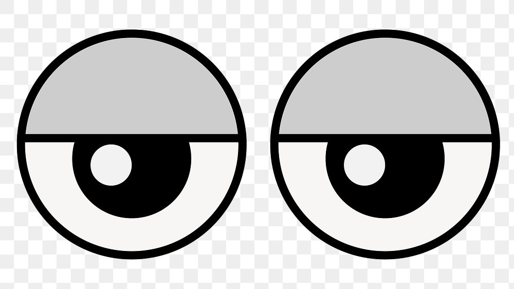 Tired eyes, retro cartoon illustration Premium PNG rawpixel