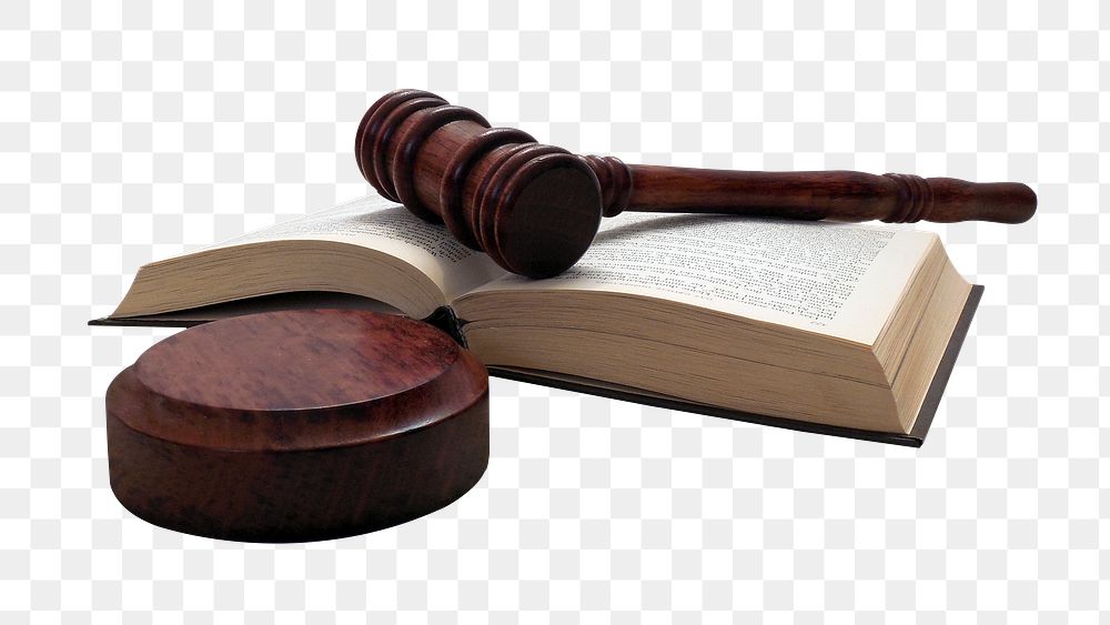 Gavel and book png sticker, Free PNG rawpixel