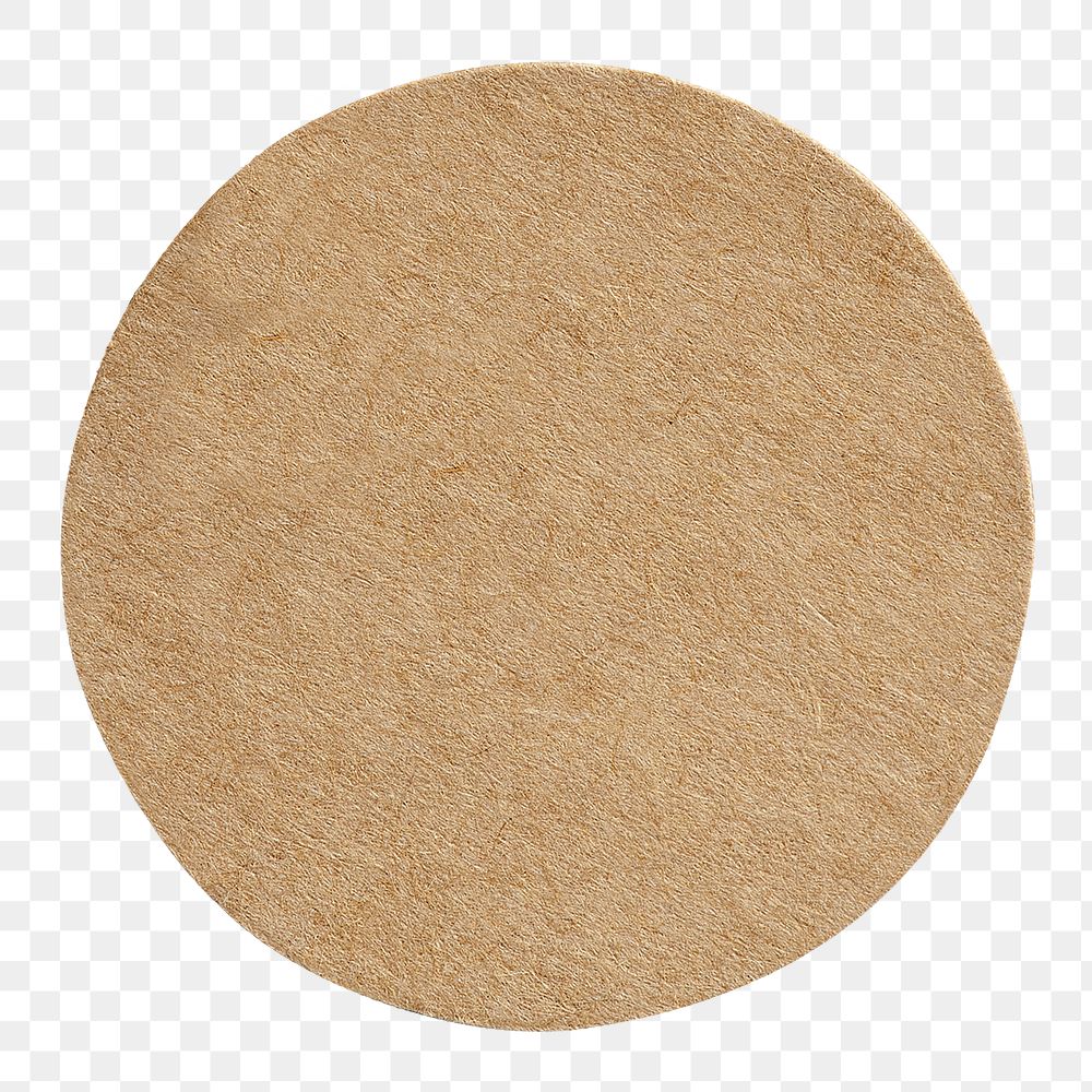 Brown paper badge png sticker, Premium PNG rawpixel