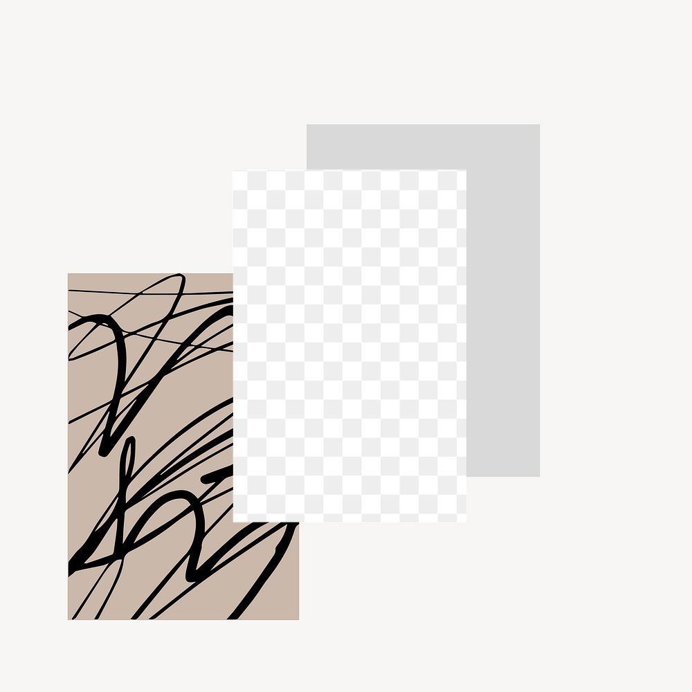 Transparent frame sticker, off white Premium PNG rawpixel