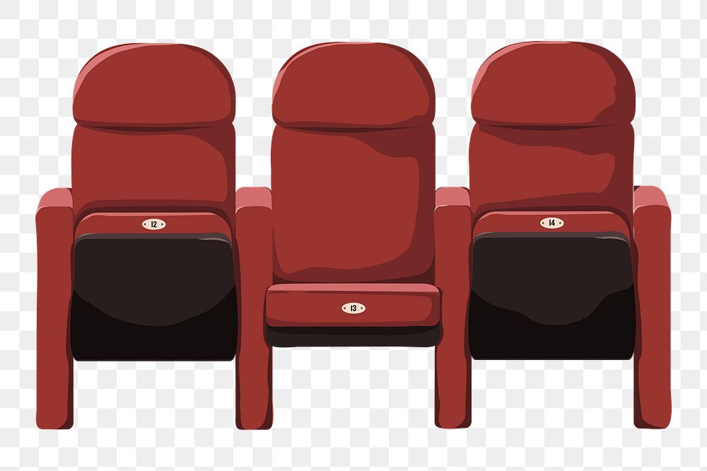 Red png cinema seats, transparent | Free PNG - rawpixel