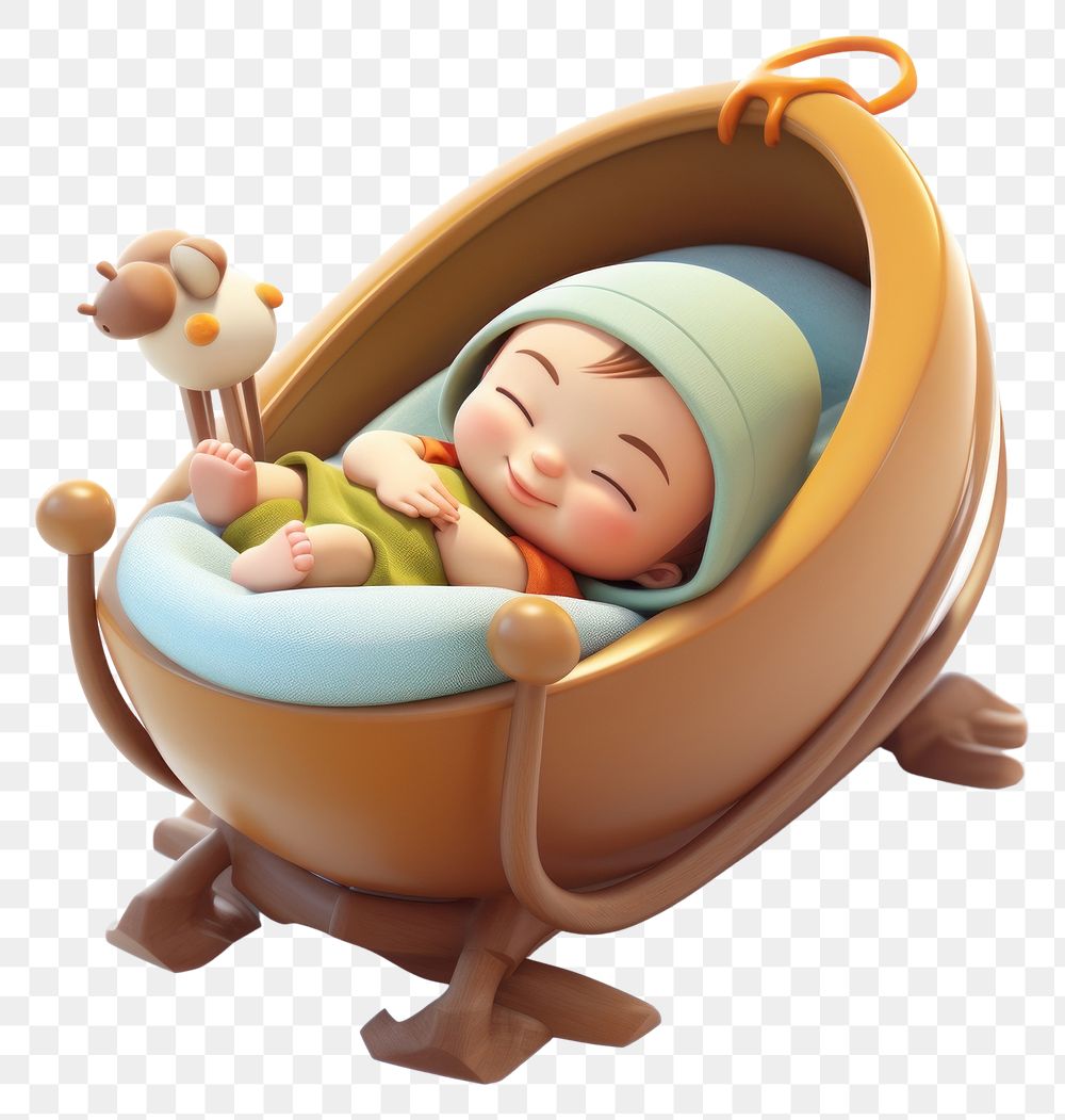 PNG Baby Sleeping Cartoon Cradle Free PNG Rawpixel