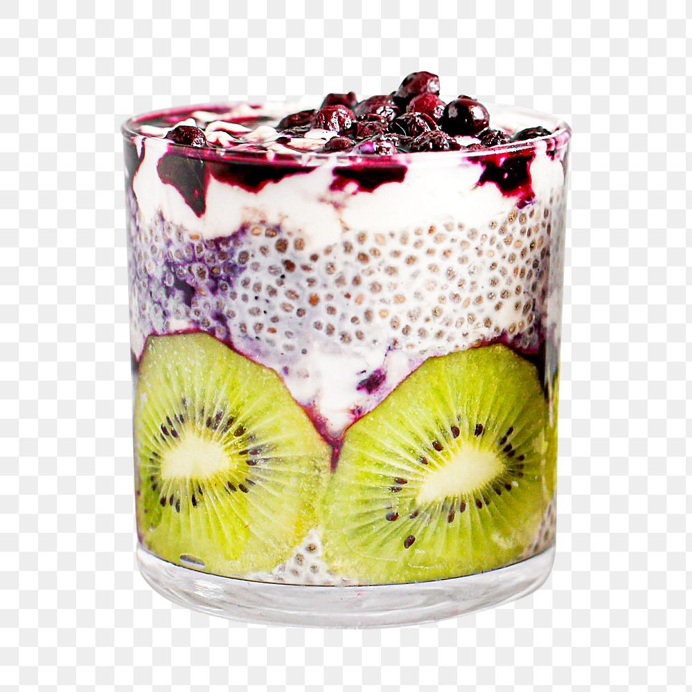 Kiwi yogurt parfait png sticker, Free PNG rawpixel