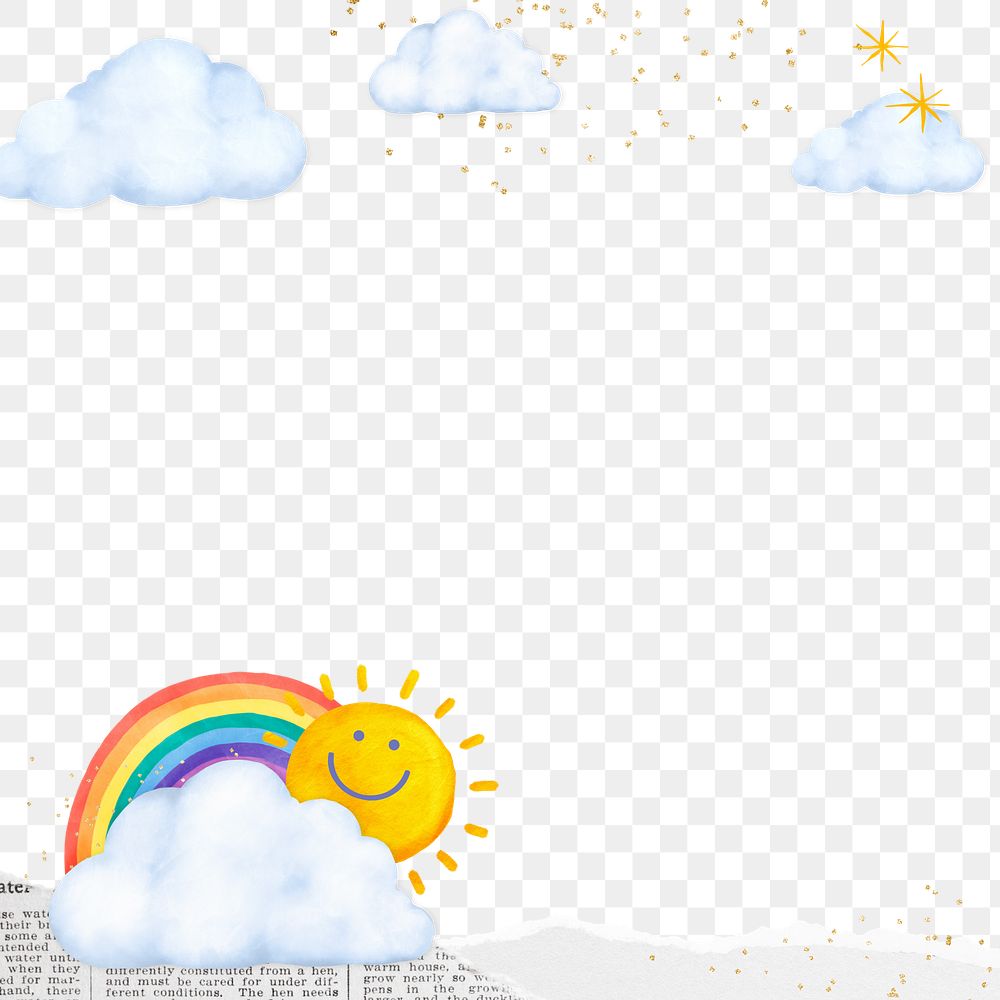 Sunny weather png frame, transparent | Premium PNG - rawpixel