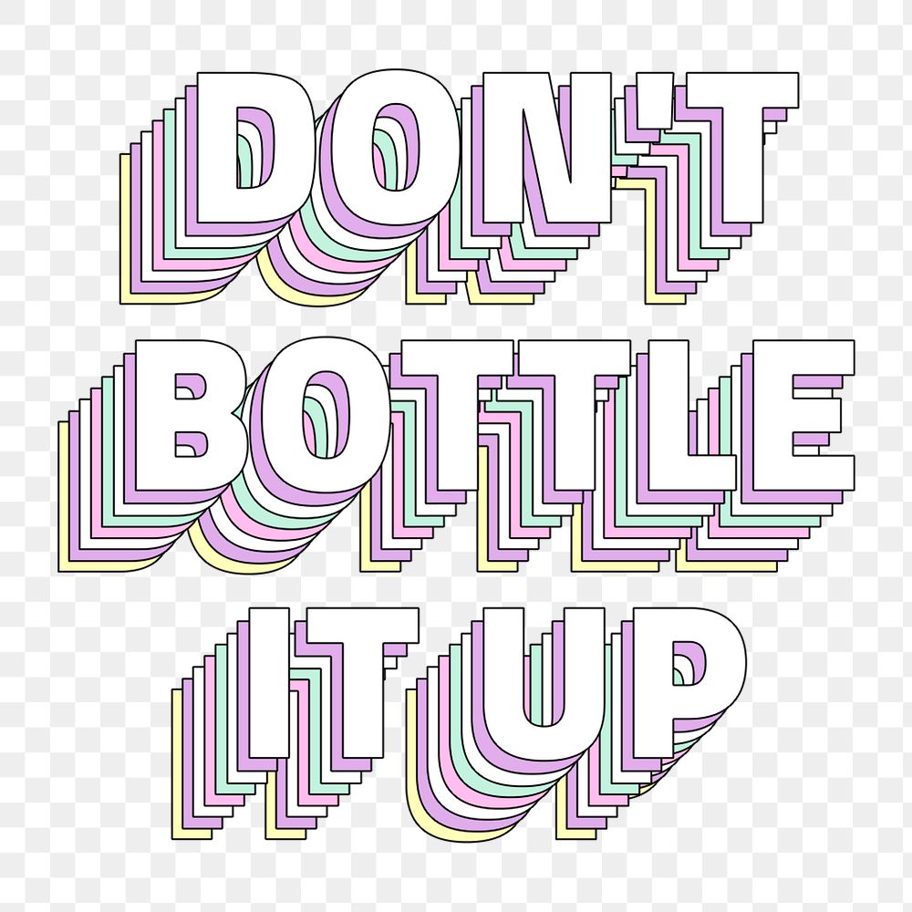 Don’t bottle it up layered Free PNG Sticker rawpixel