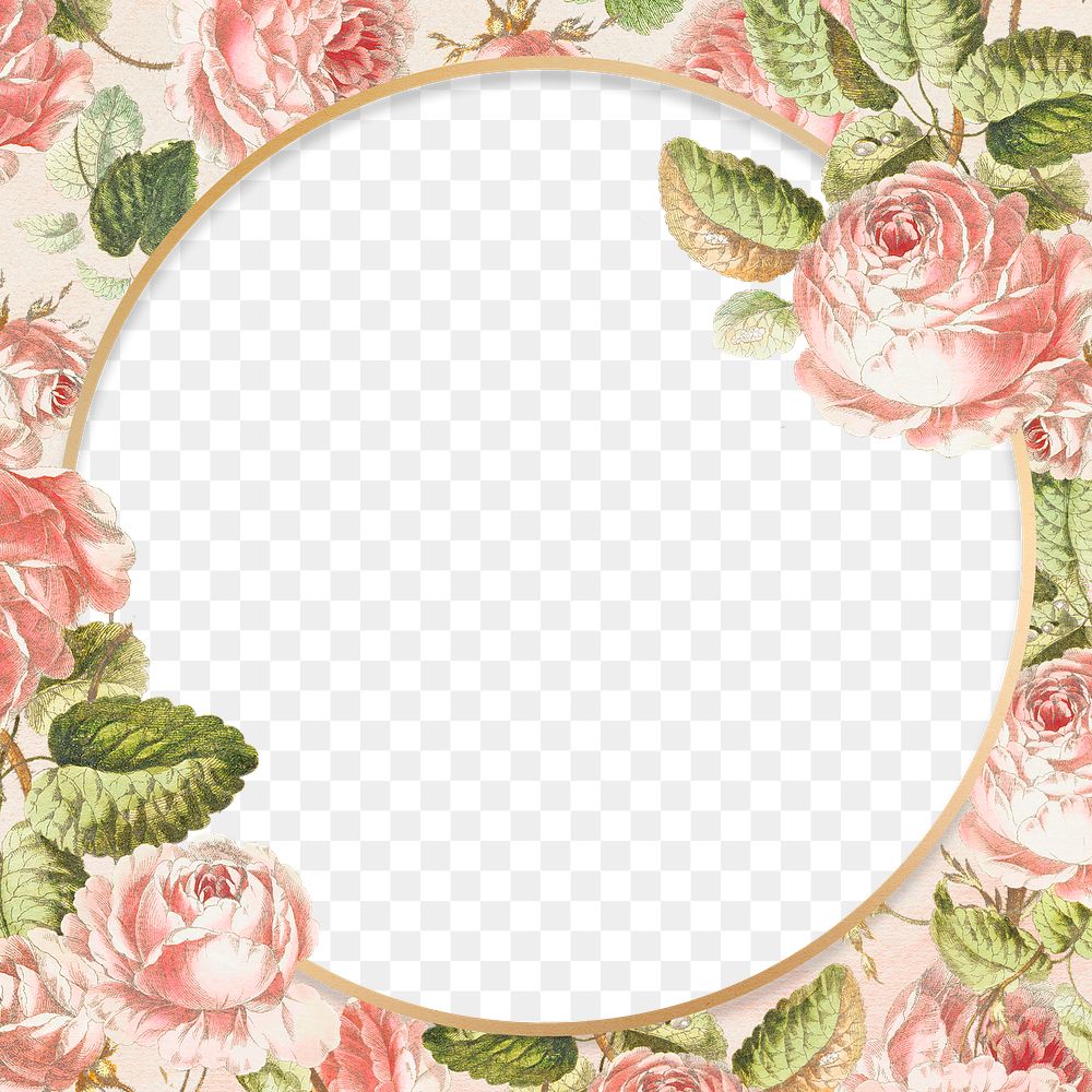 Floral frame png hand drawn | Free PNG - rawpixel