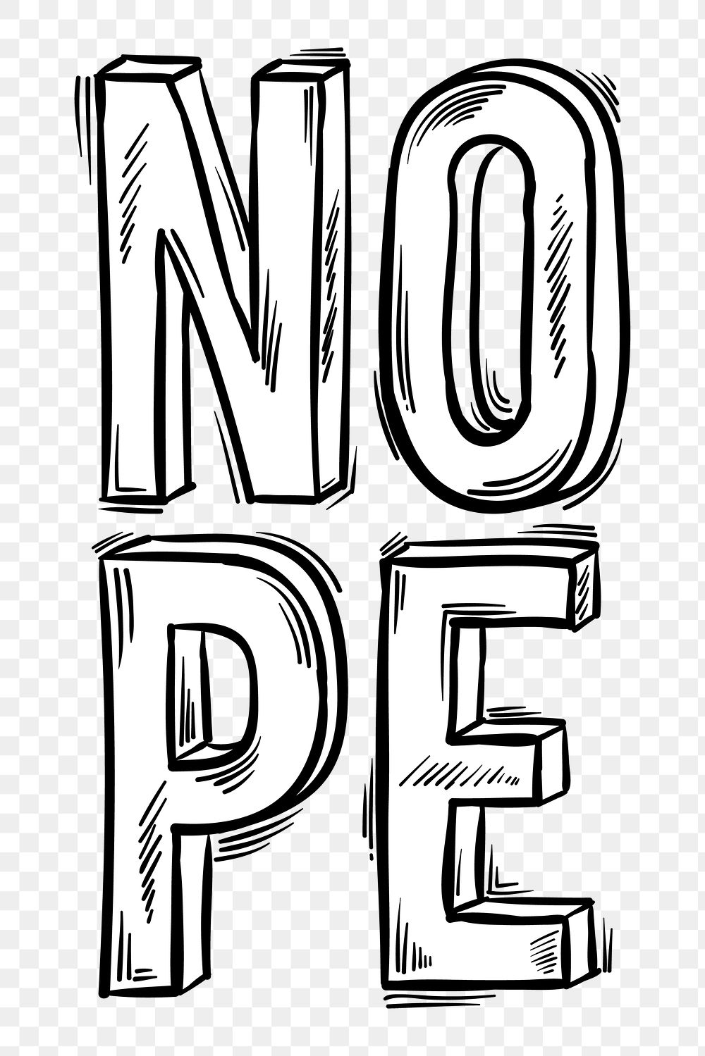 png-nope-typeface-cartoon-doodle-free-png-sticker-rawpixel