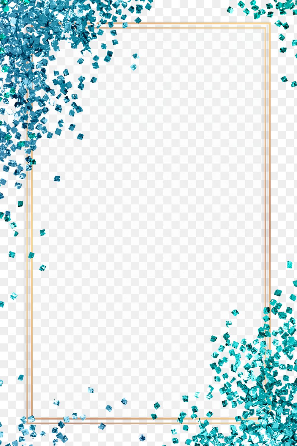 Shimmery border png festive turquoise | Free PNG - rawpixel