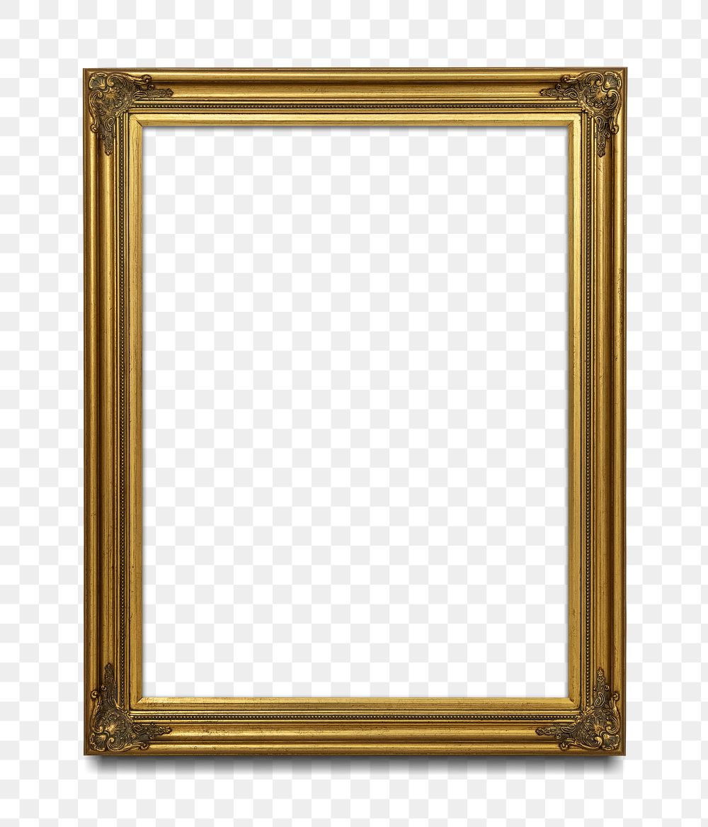 Gold picture frame transparent png | Free PNG - rawpixel