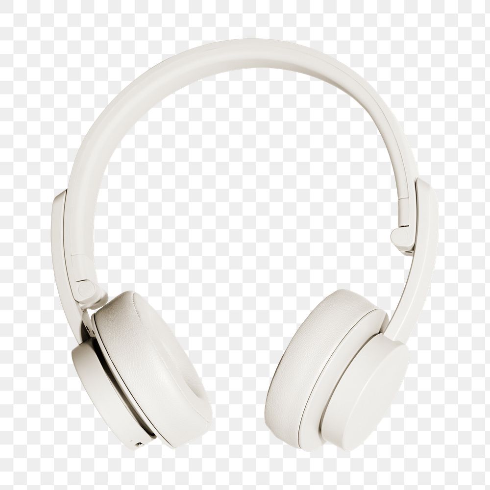 White wireless headphone design element | Premium PNG Sticker - rawpixel
