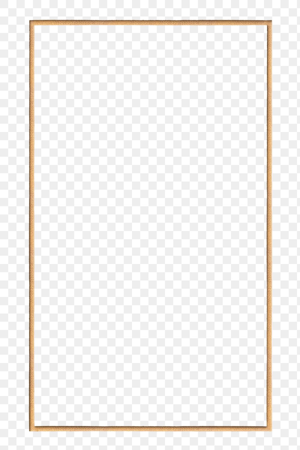 Rectangle Gold Frame Design Element Premium Png Rawpixel