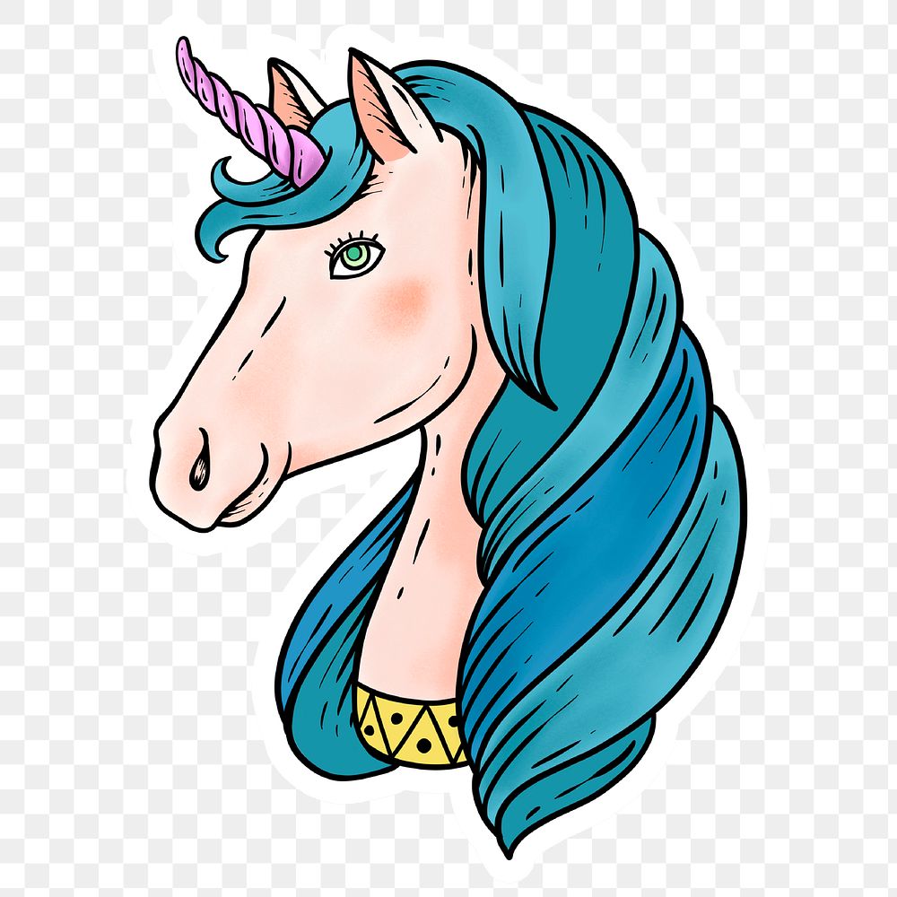 Colorful unicorn sticker design element | Premium PNG Sticker - rawpixel