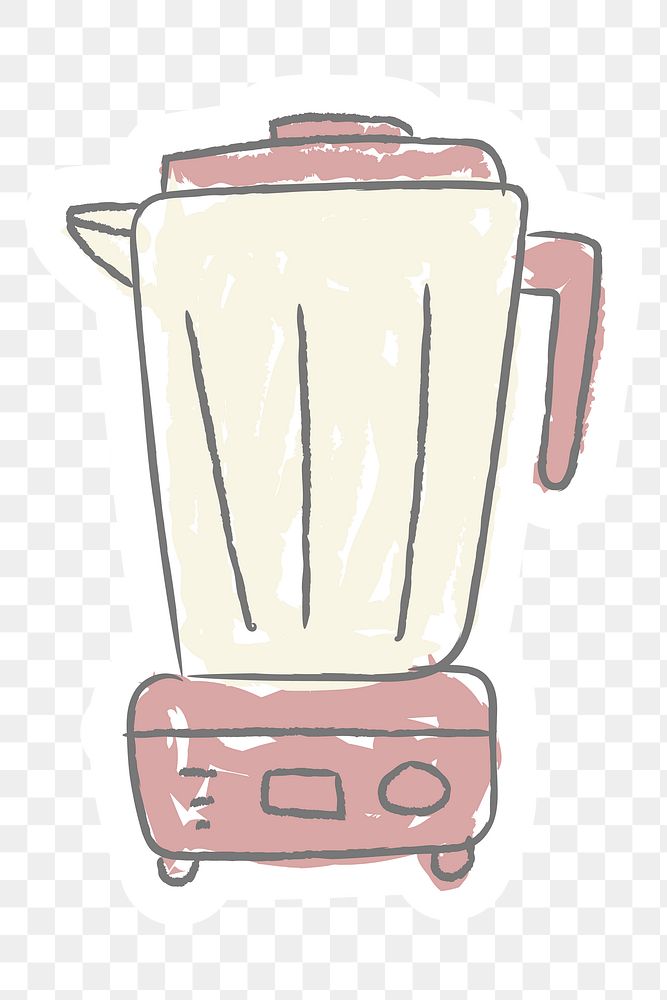 Doodle kitchen blender sticker design Free PNG Sticker rawpixel